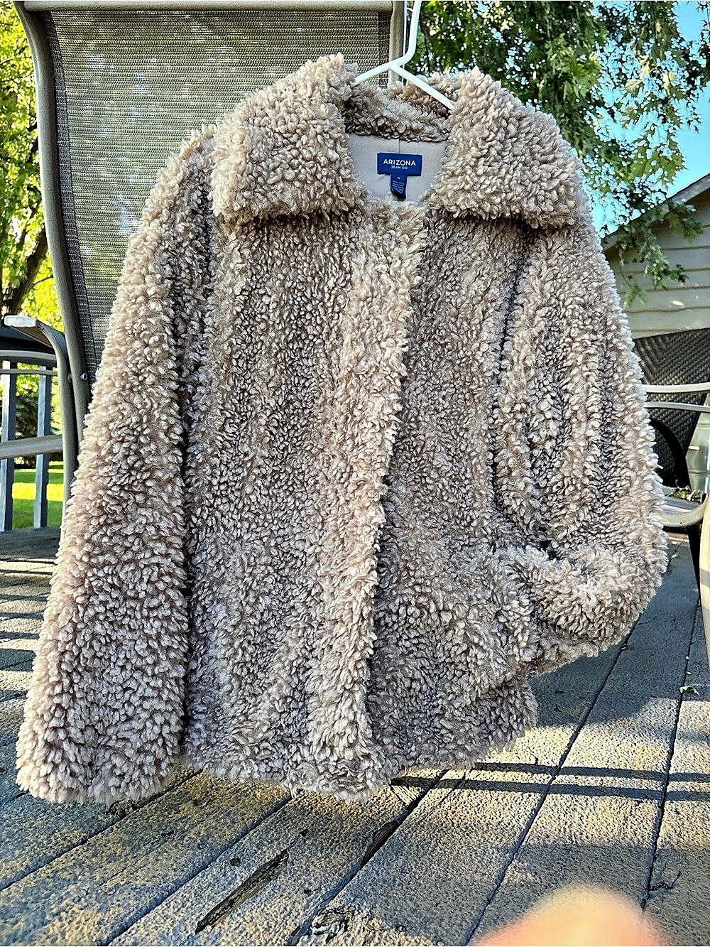 Arizona Jean Co Fleece Jacket in Beige Size Medium